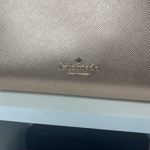 Kate Spade Rare Rose Gold Matallic Saffia Top Handle Bag - Picture 3 of 10